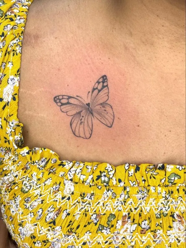 Black ink tattoo