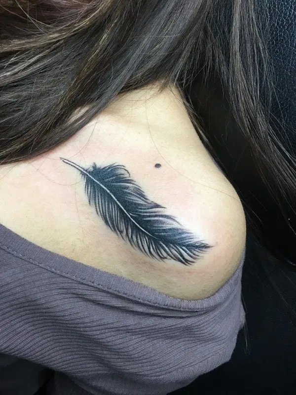 Black ink tattoo