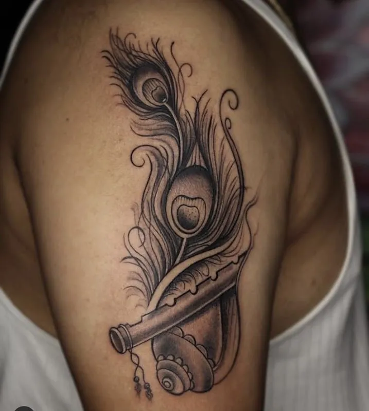 Black ink tattoo