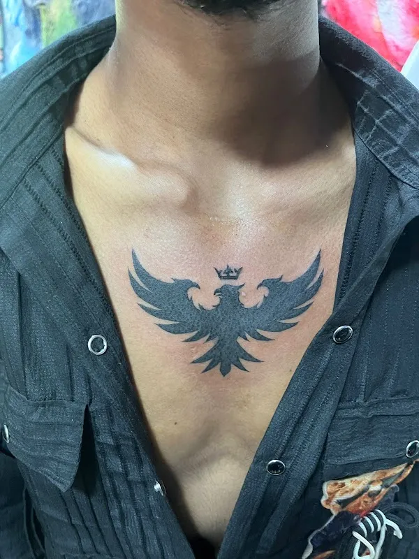 Black ink tattoo