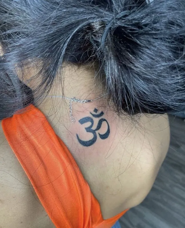 Black ink tattoo