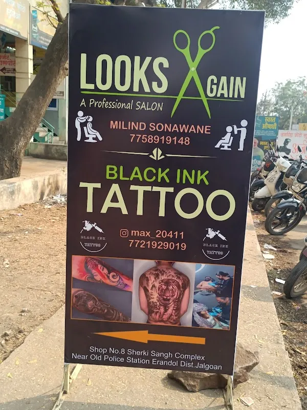 Black ink tattoo