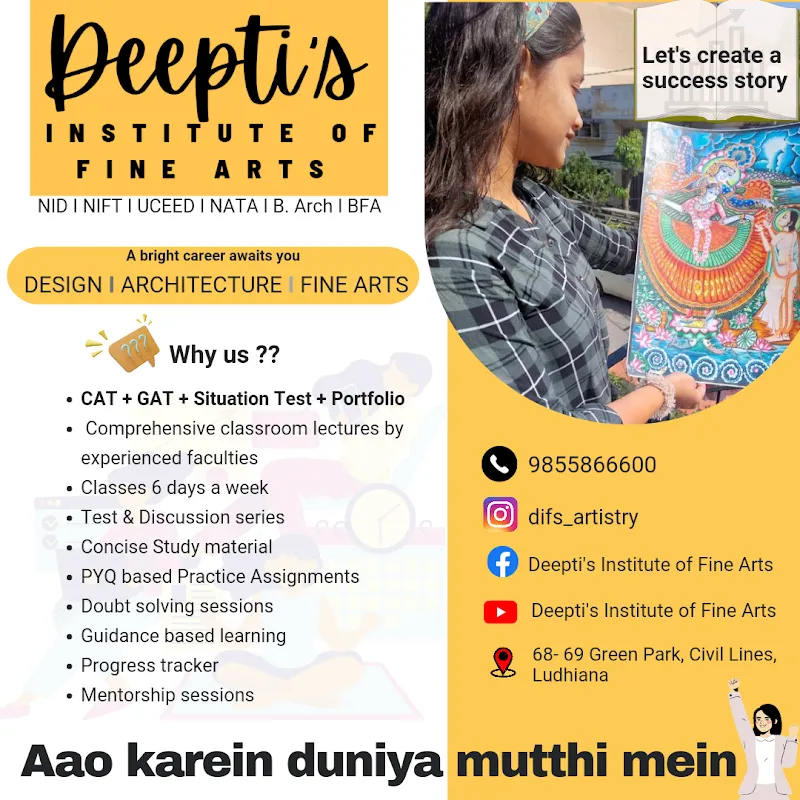 Deepti's Institute of Fine Arts - Design NIFT, NID, UCEED & Architecture NATA exams