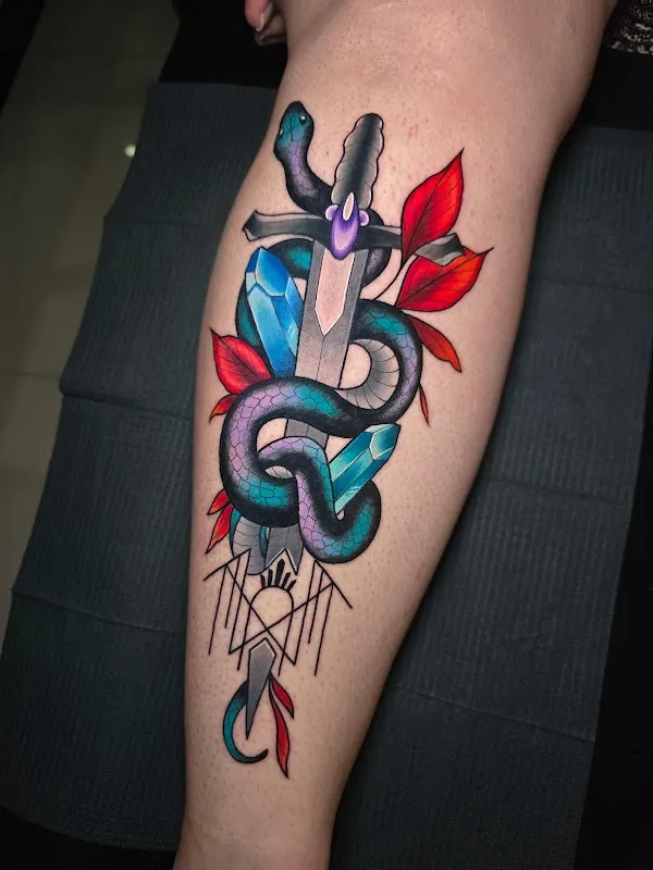 Cryptic Moon Tattoo