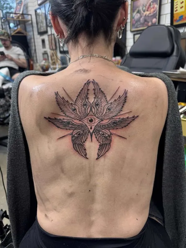 Neon Pineapple Tattoo