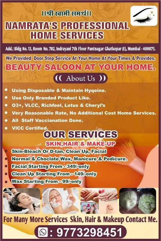 Namrata's Professional beauty Home service - salon at Home ( skin, Hair and Makeup)