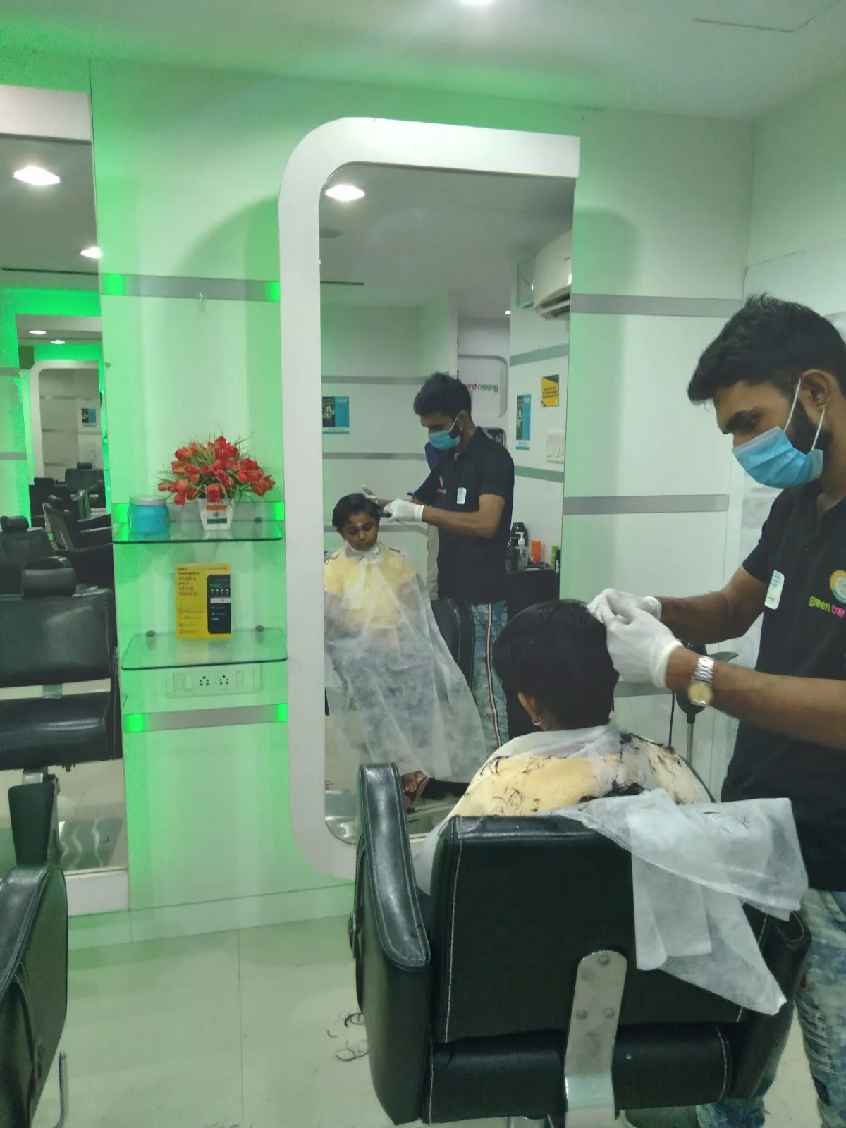 Green Trends Unisex Hair And Style Salon Nanganallur