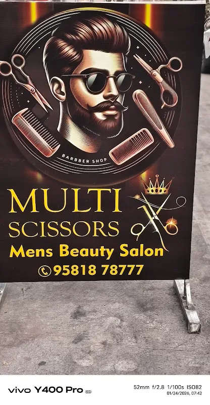 Multi Scissors Mens Beauty Salon