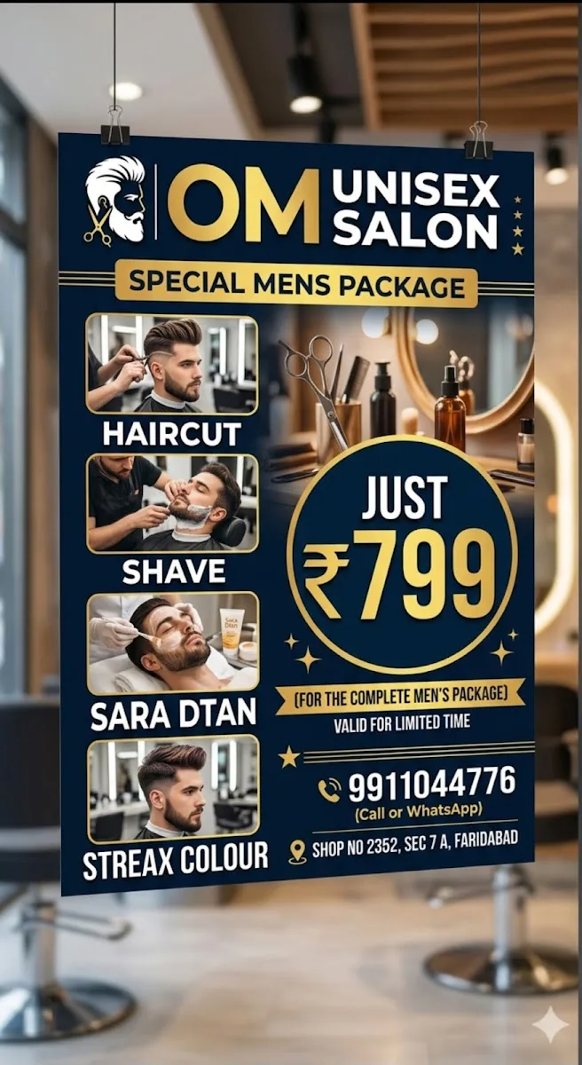 OM UNISEX SALON | BEST UNISEX SALON IN FARIDABAD