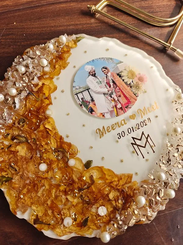 Artworks by Maya | Resin Artist, Bangalore | Garland Preservation | Resin Classes & Corporate Workshop