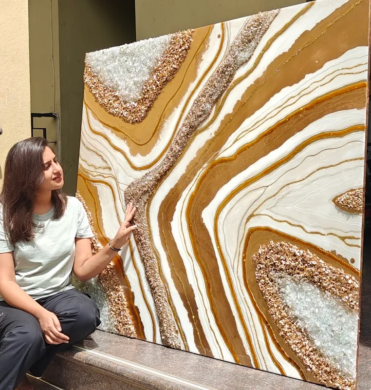 Artworks by Maya | Resin Artist, Bangalore | Garland Preservation | Resin Classes & Corporate Workshop