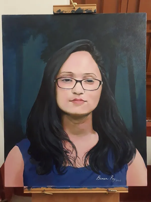 Biman Roy portrait artist