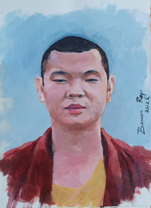 Biman Roy portrait artist