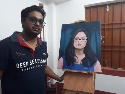 Biman Roy portrait artist