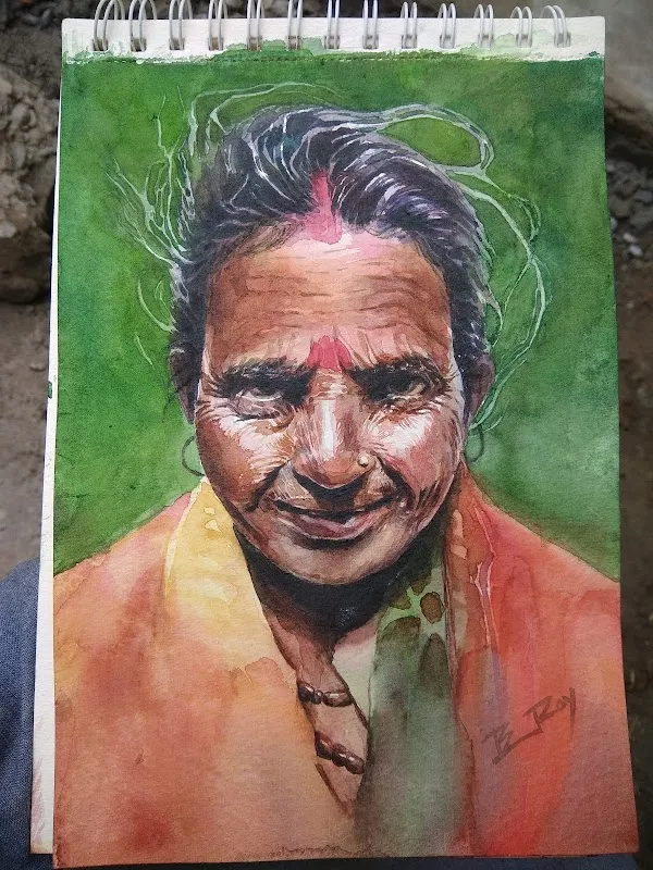 Biman Roy portrait artist