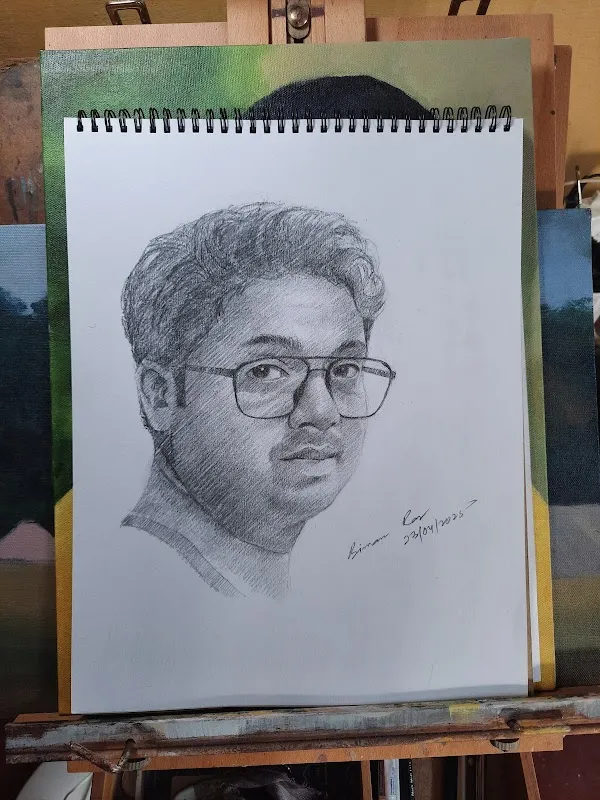 Biman Roy portrait artist