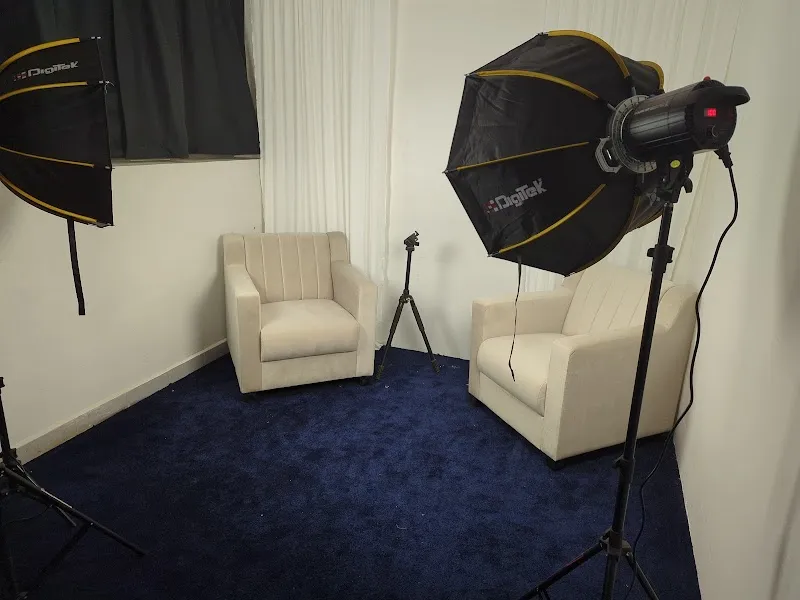 A studio space (podcast studio)