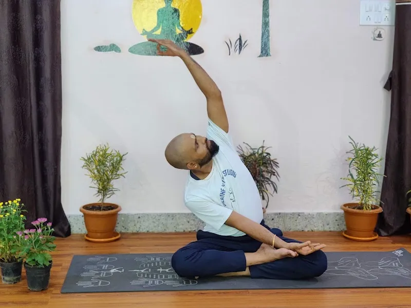 Breathe in yoga studio