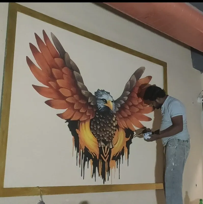 Mithun wall mural, lippan art, graffiti, painting art studio (Delhi-gurgaun-Noida NCR)