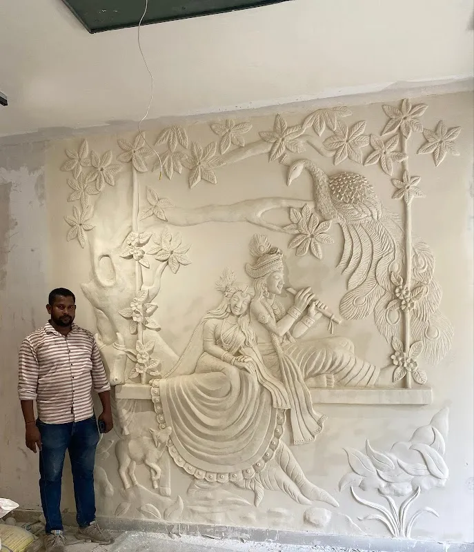 Mithun wall mural, lippan art, graffiti, painting art studio (Delhi-gurgaun-Noida NCR)