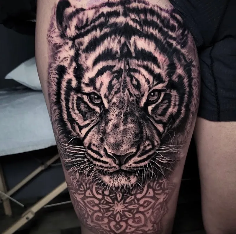Buddha Blue Tattoo