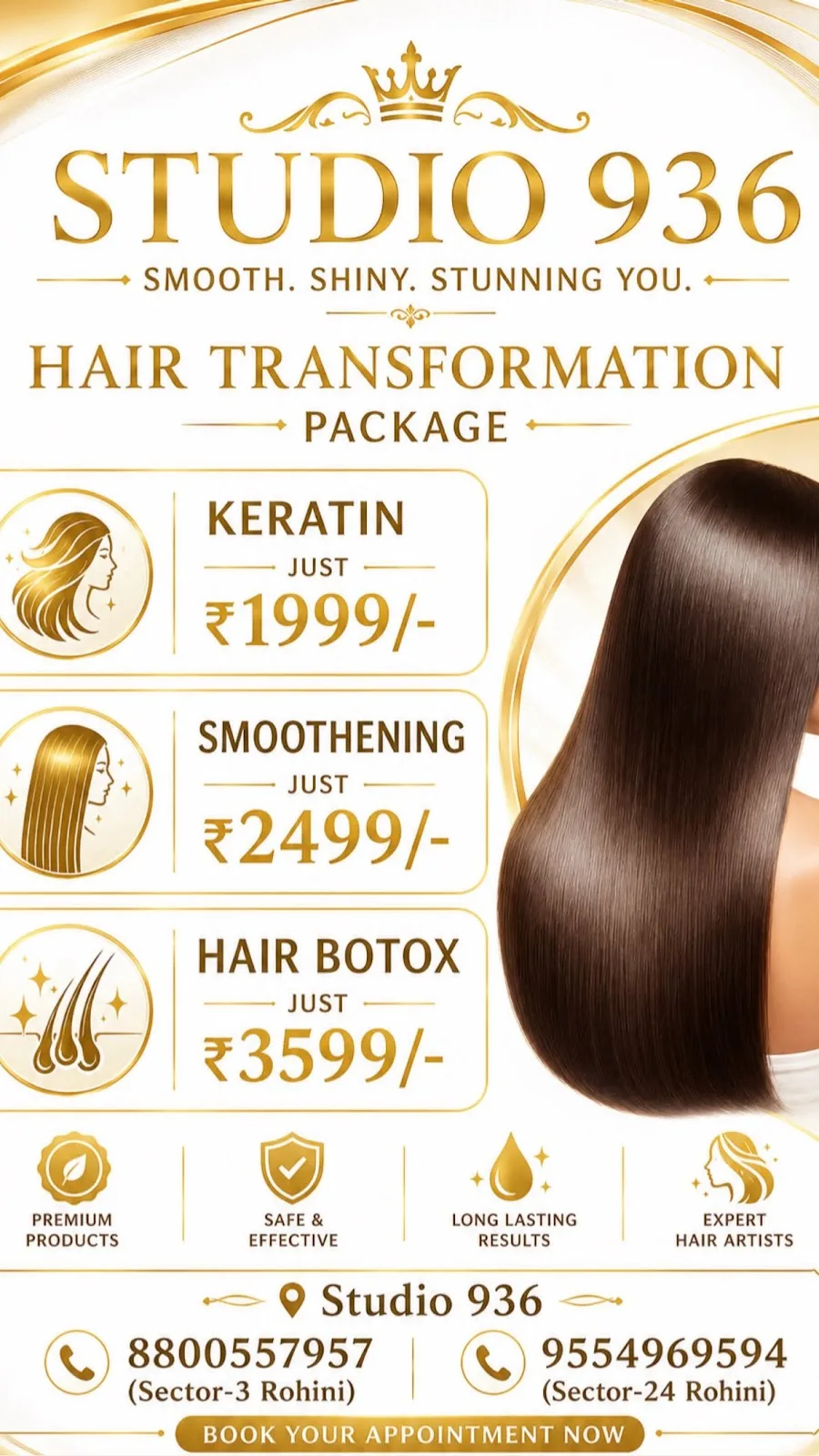 STUDIO 936 Luxury Salon Hair Beauty Makeup Nails & Academy Sector-24 Rohini