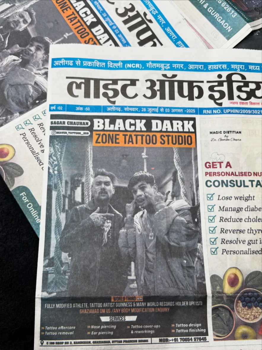 Black dark zone tattoo studio