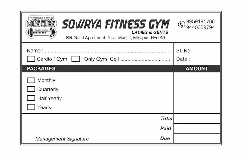 Sowrya Fitness Gym