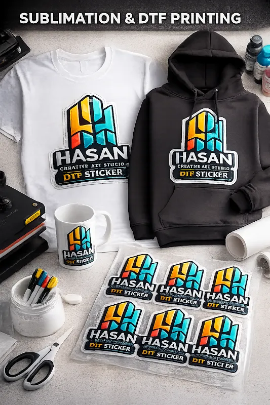 Hassan creative art studio dtf sticker printing