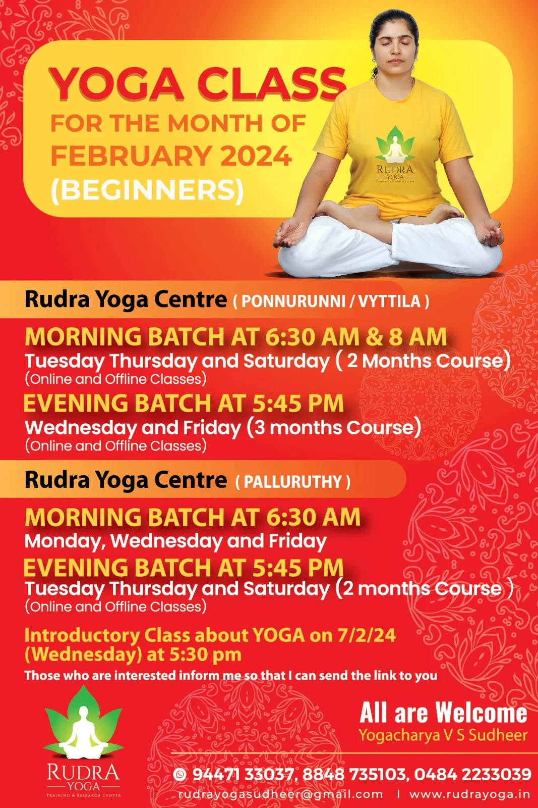 Rudra Yoga Centre - Yoga Classes Ernakulam, Yoga Classes Kochi, Yoga Classes online, Ladies Yoga Classes, Yoga Centre Kochi