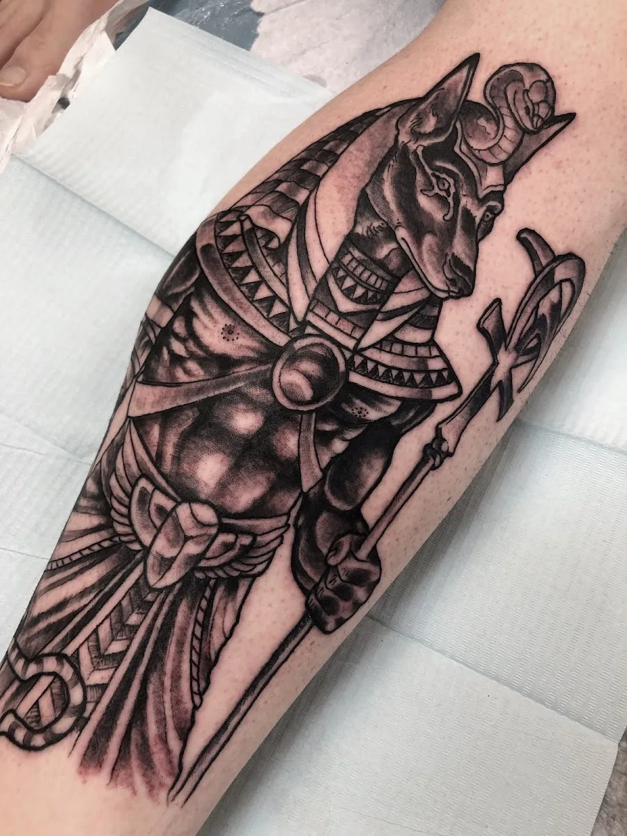 Skull and Lotus Tattoo