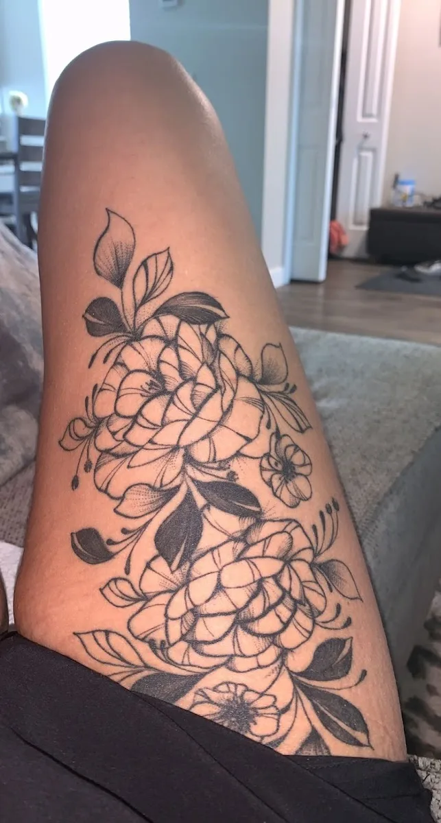 Skull and Lotus Tattoo