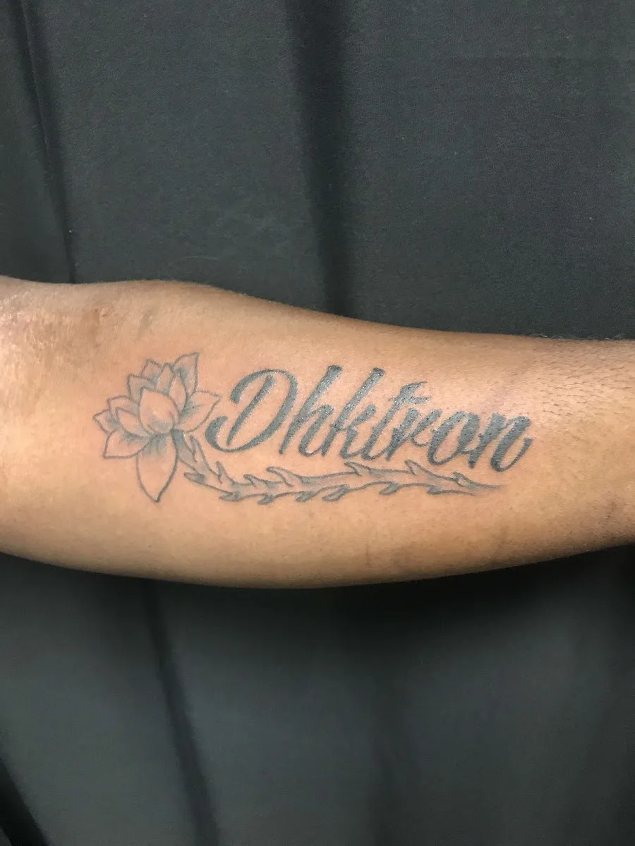 Skull and Lotus Tattoo