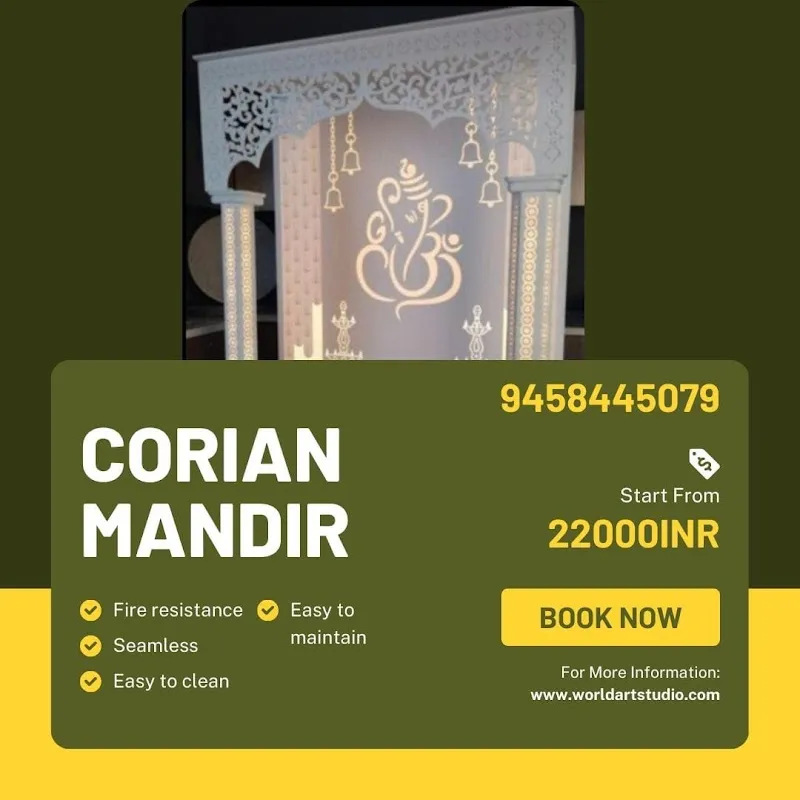 The world art studio | CORIAN MANDIR MANUFACTURER | INLAY WORK | INTERIOR