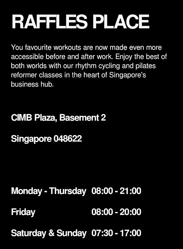 Absolute Boutique Fitness Studio @ Raffles Place