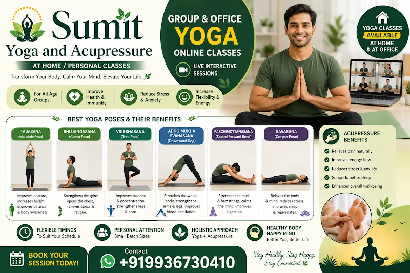 SumitYoga and Acupressure at Home/Personal Classes