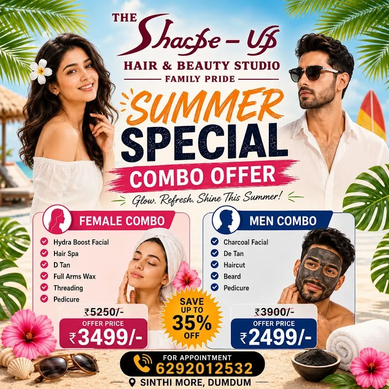 Shape - Up Hair & Beauty Studio : Best Beauty Parlour and Hair Stylist in Dunlop | Best Beauty Salon in Sinthi | Baranagar
