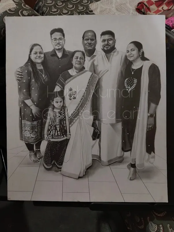 Sketch Artist in Delhi | Portrait Maker Harsh Kumar