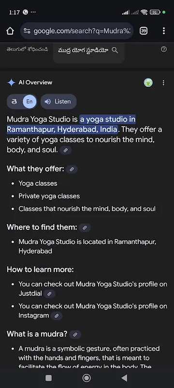Mudra yoga studio