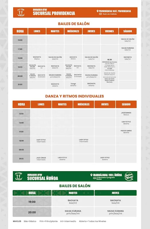 Clases de baile As You Wish Providencia