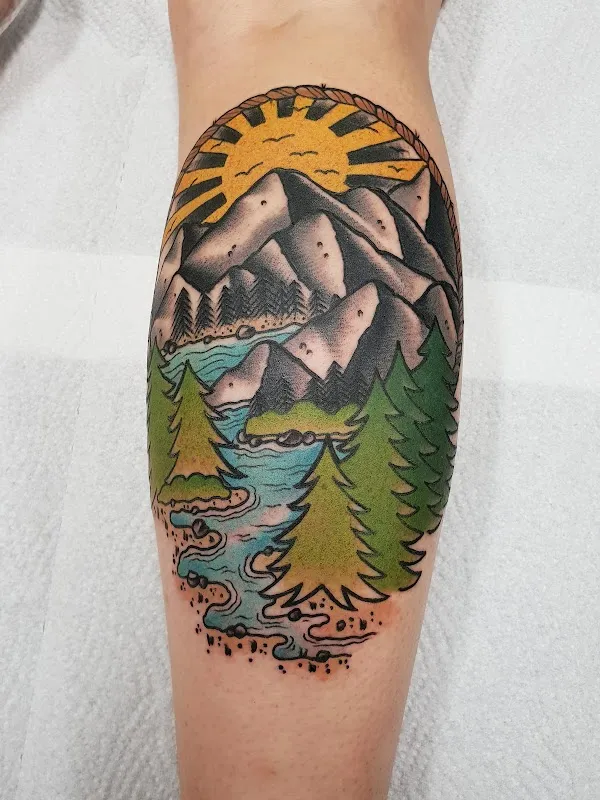 Dots and Daggers Tattoo