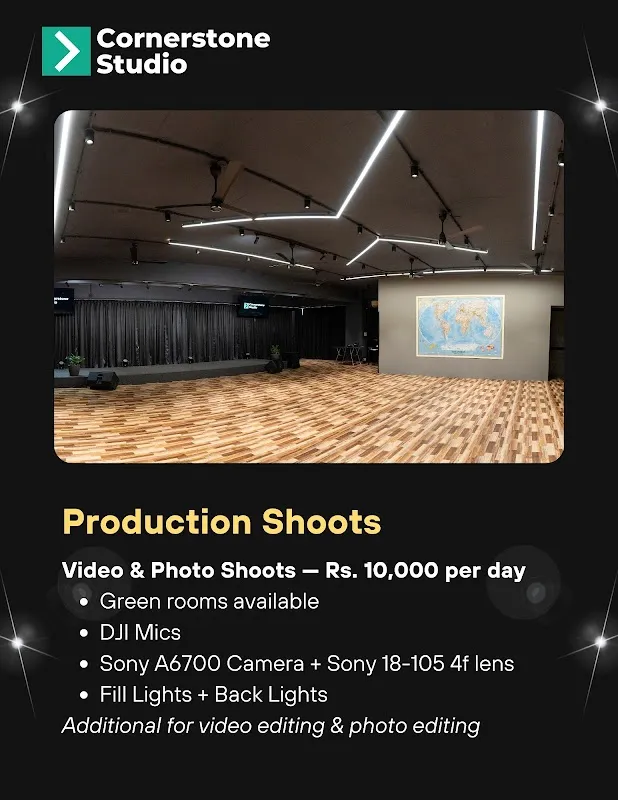 Cornerstone Studio - Live Events | Podcast Recording | Production Shoots | Jam Room