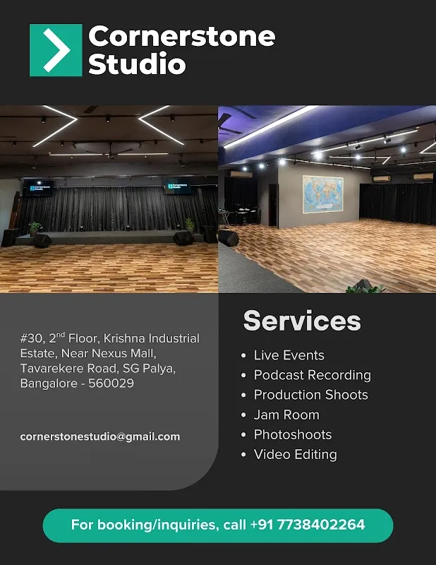 Cornerstone Studio - Live Events | Podcast Recording | Production Shoots | Jam Room