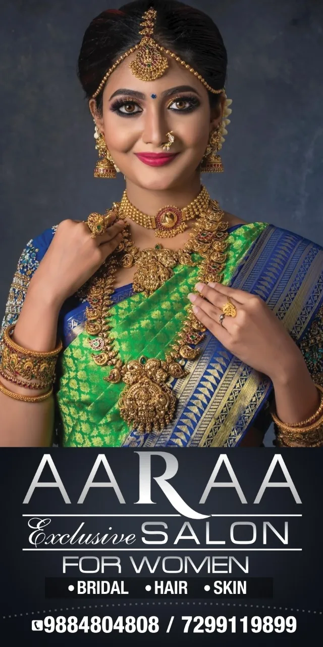 Aaraa Ladies beauty parlour ,Bridal studio & Academy, Professional makeup artist &Saree drappist(exclusively women )