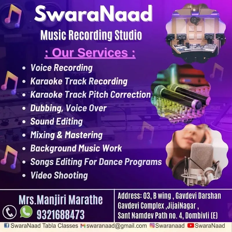 Swarnaad Recording Studio and Tabla Classes