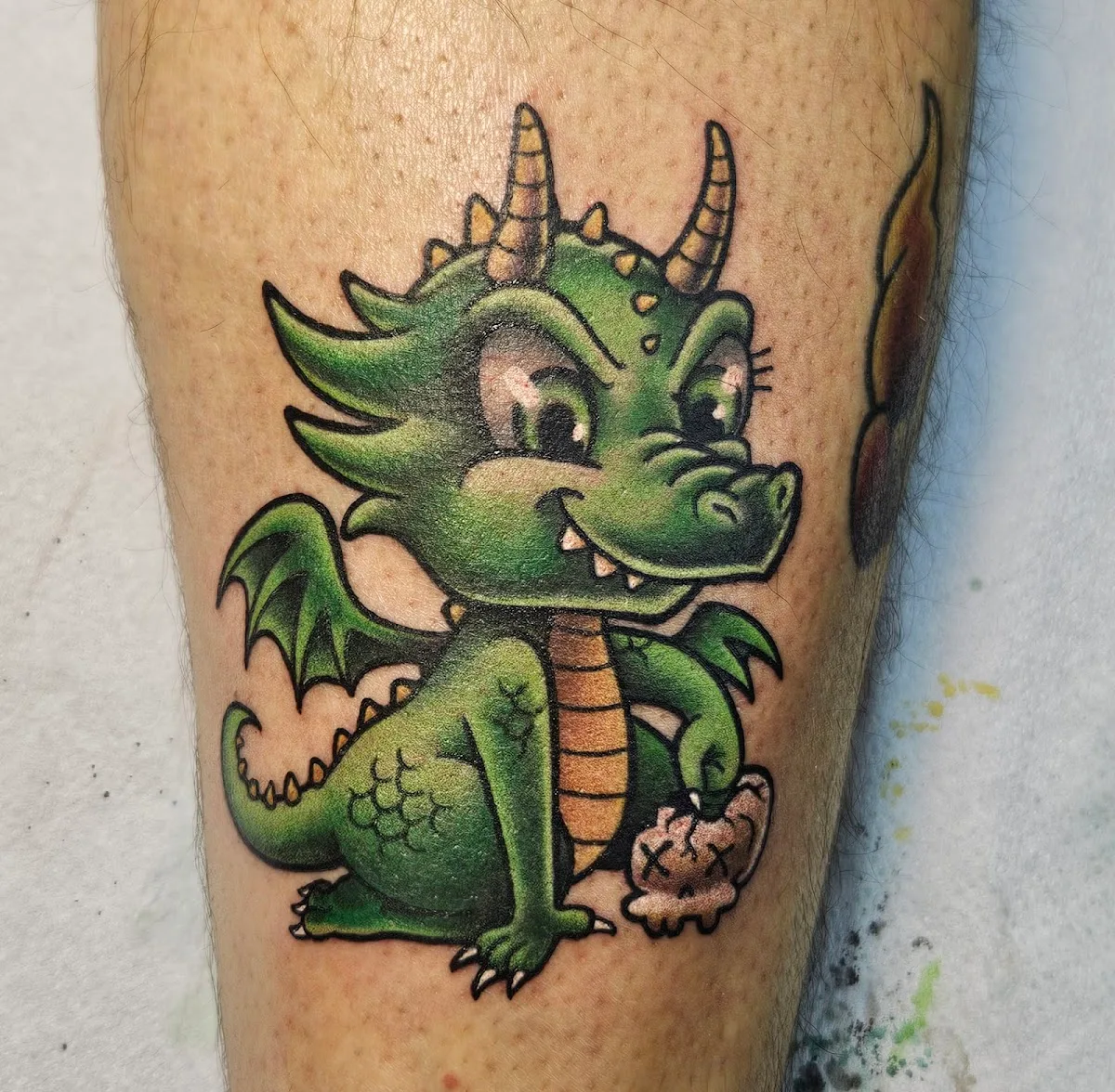 Green Skull Tattoo