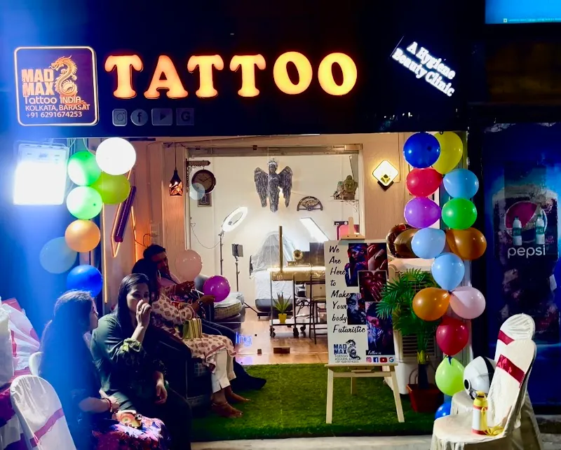 MADMAX TATTOO INDIA, piercing, nail art,tattoo training school,best tattoo shop in BARASAT,MADHYAMGRAM,KOLKATA,