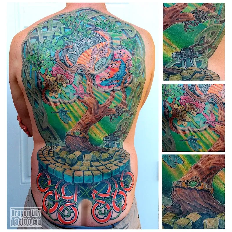Dragon Lily Tattoo