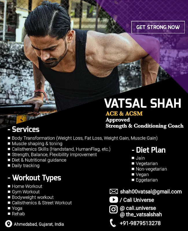 Vatsal Shah - Calisthenics & Fitness Coach