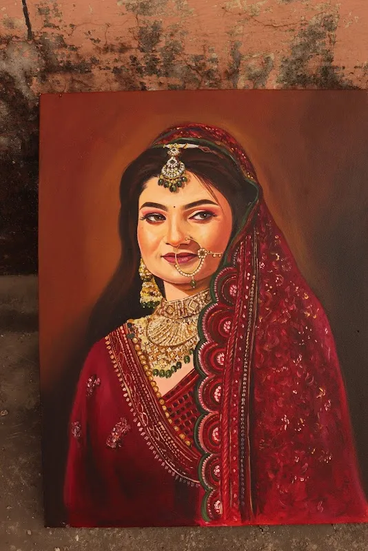 Sketch Artist With Portrait Painting